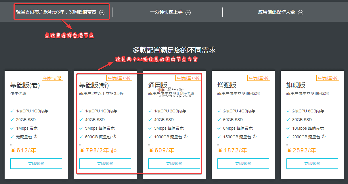 阿里云建站首选轻量应用服务器，香港节点30M峰值带宽¥864/3年，国内节点3M峰值低至1元/天、¥798/2年