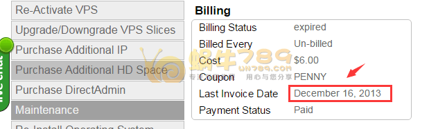 InterServer洛杉矶1核1G内存首月0.01美元 体验虚拟卡付款购买