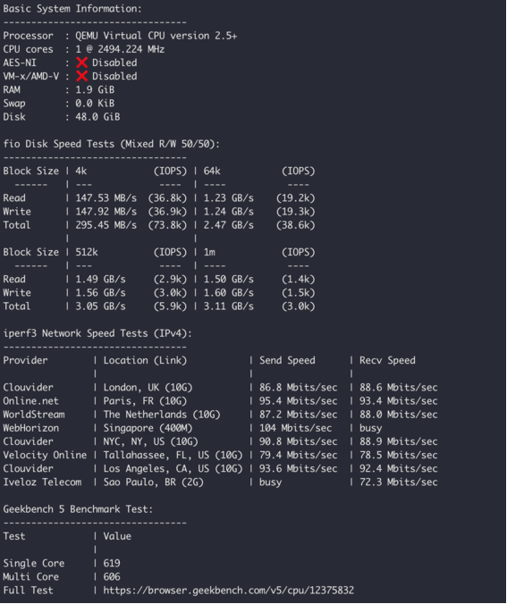 新加坡云服务1核 2G 1T流量 100M 48元/月    新人享150元代金券  萤光云