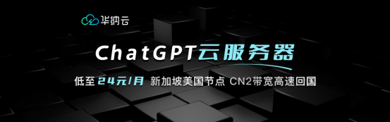 华纳云：ChatGPT云服务器低至24元/月，CN2带宽高速回国，美国/新加坡节点可选